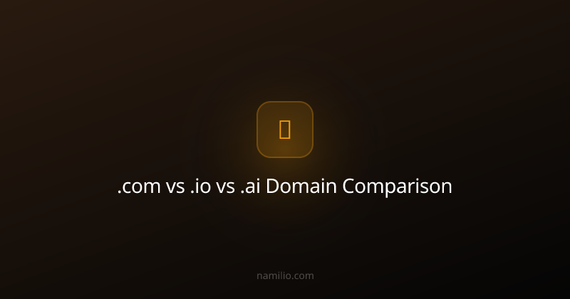 .com vs .io vs .ai Domain Comparison